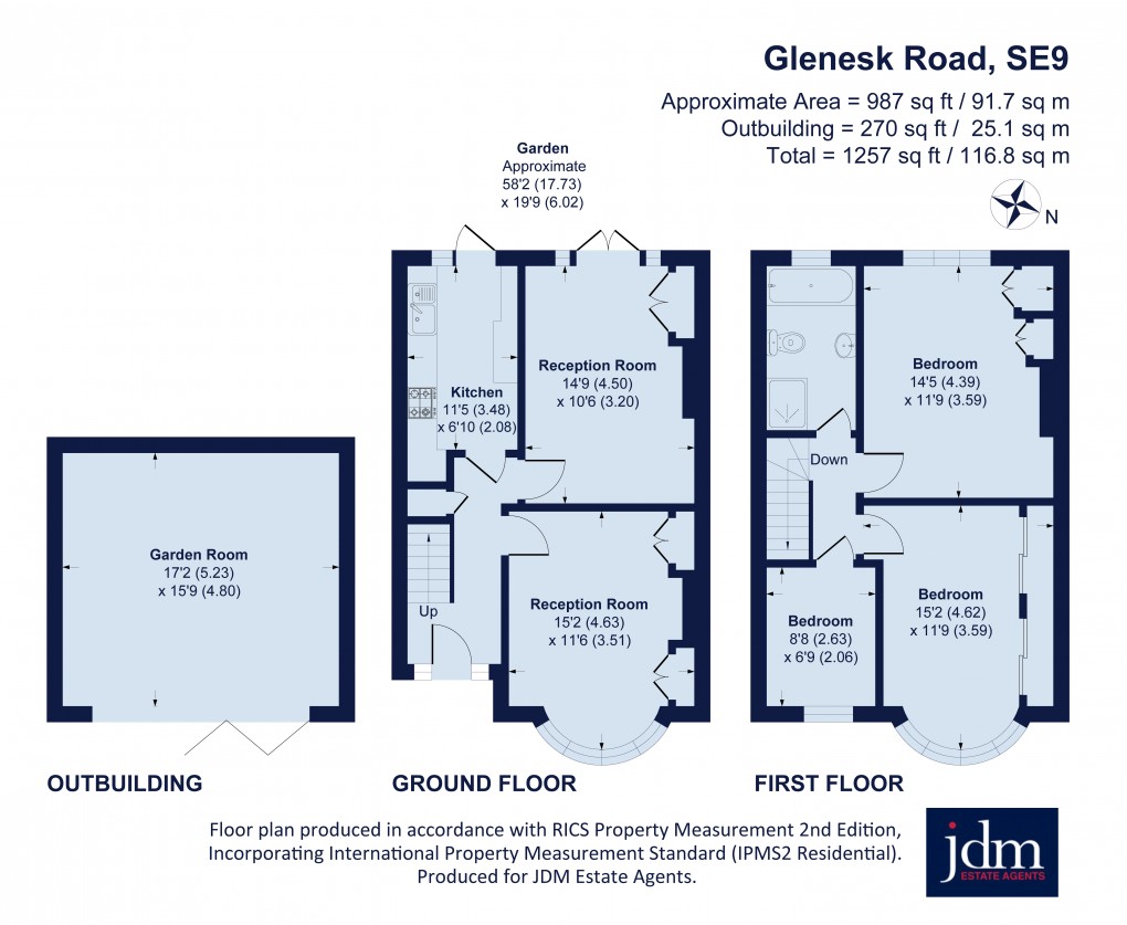 Floorplan for Glenesk Road, Eltham, London