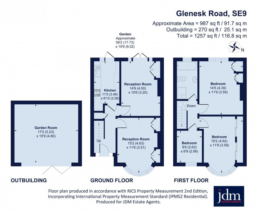 Floorplan for Glenesk Road, Eltham, London