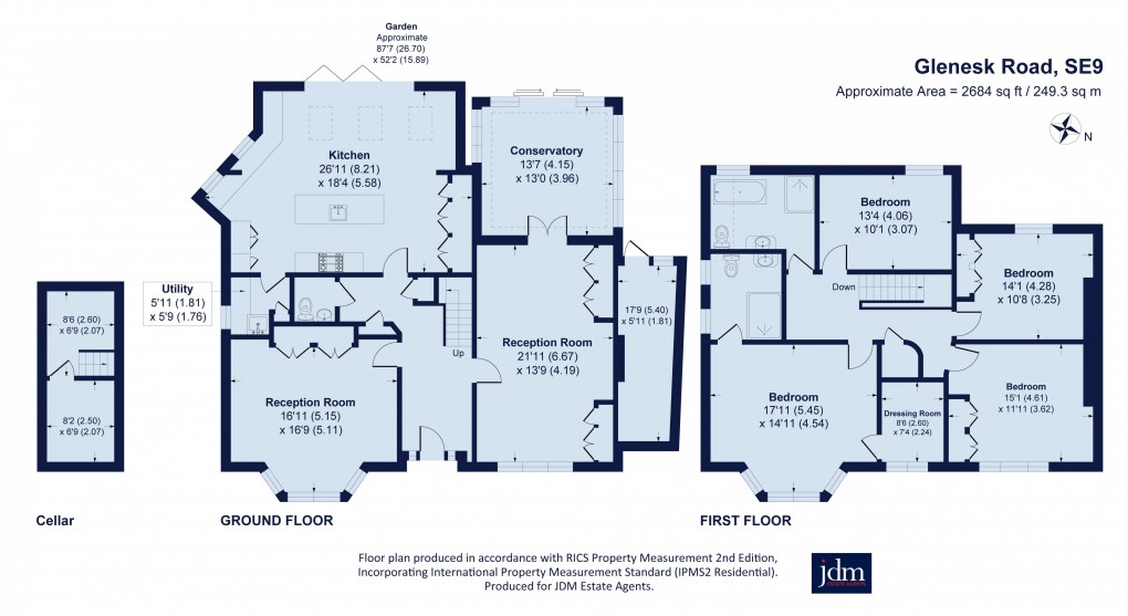 Floorplan for Glenesk Road, Eltham, London