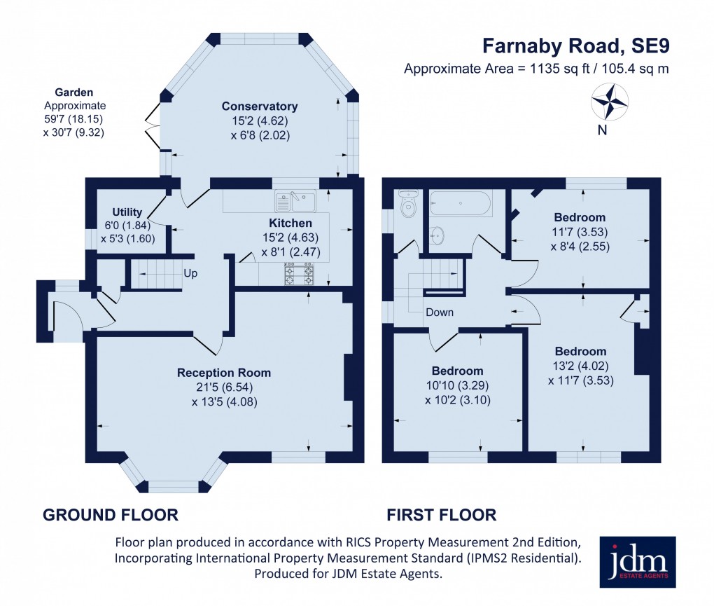 Floorplan for Farnaby Road, Eltham, London