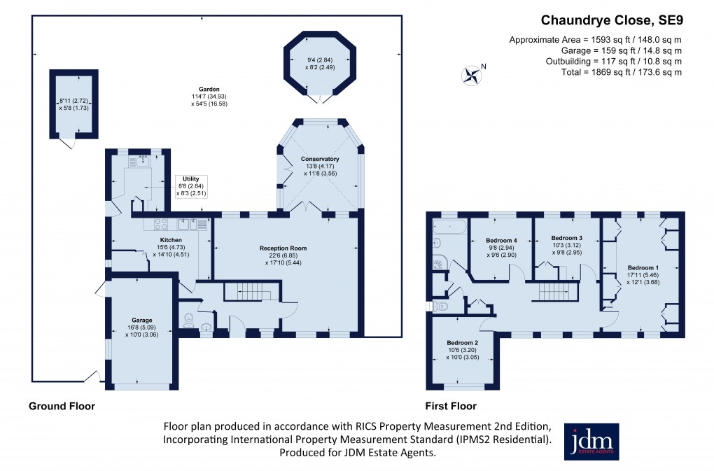 Floorplan for Chaundrye Close, Eltham, London