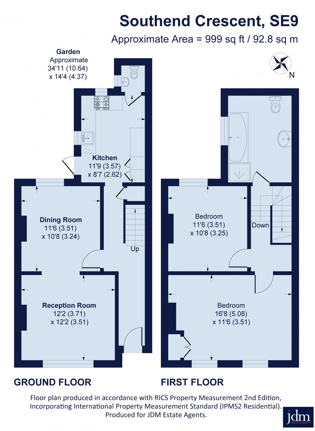 Floorplan for Southend Crescent, Eltham, London