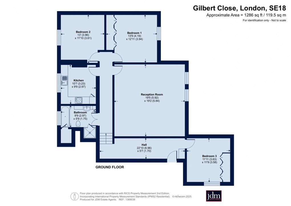 Floorplan for Gilbert Close, London