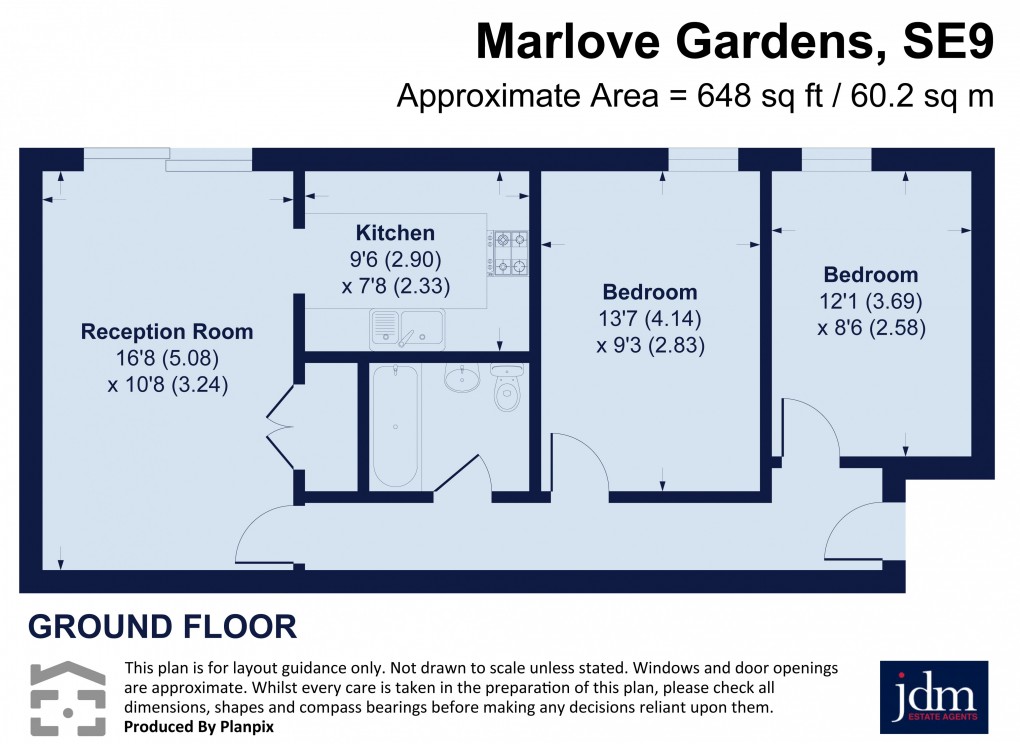 Floorplan for Marlowe Gardens, Eltham, London