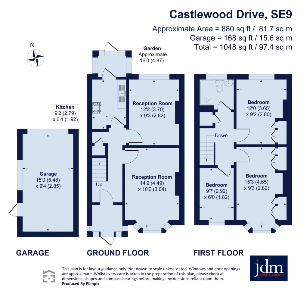 Floorplan for Castlewood Drive, Eltham, London