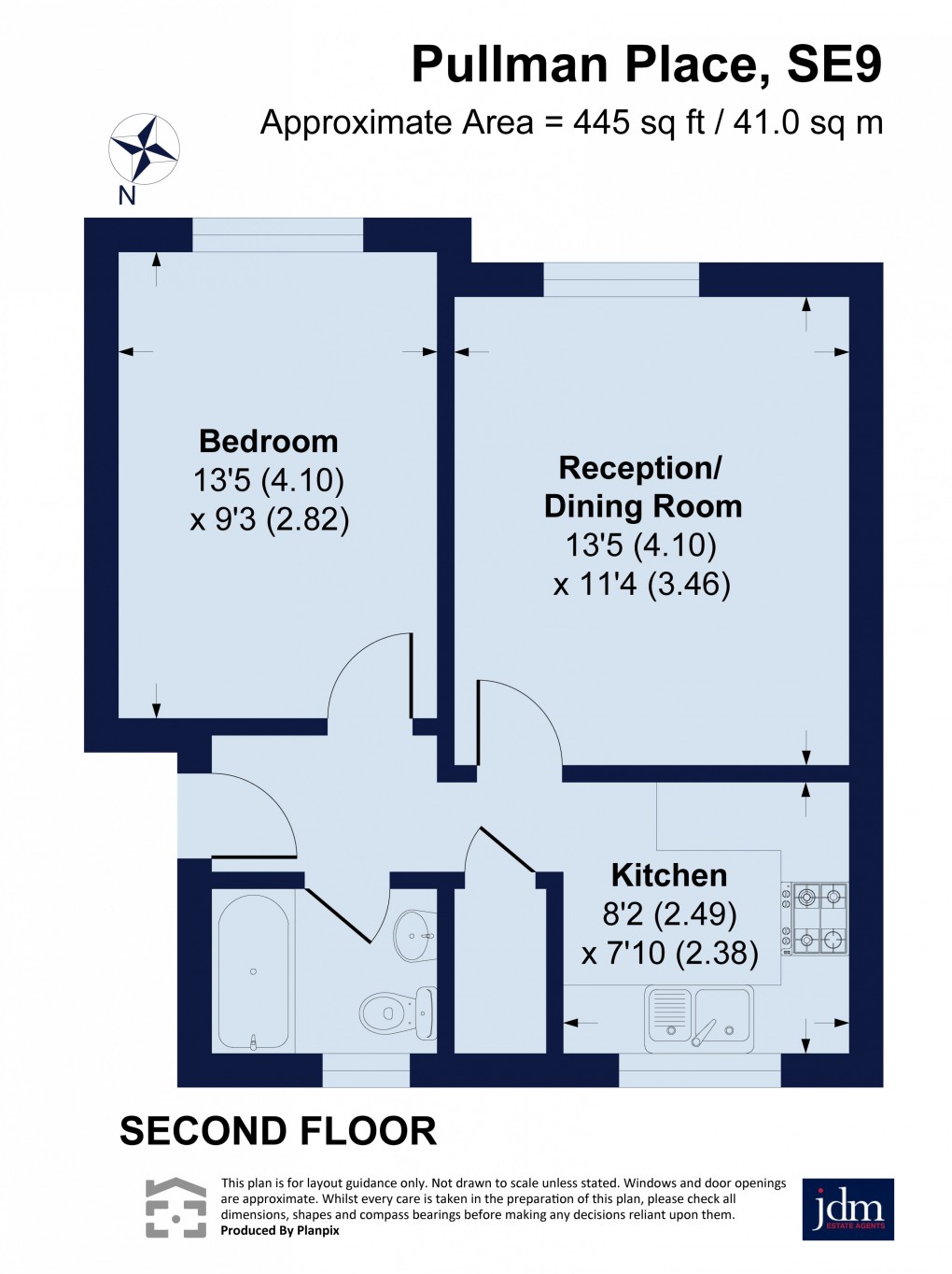 Floorplan for Pullman Place, Eltham, London