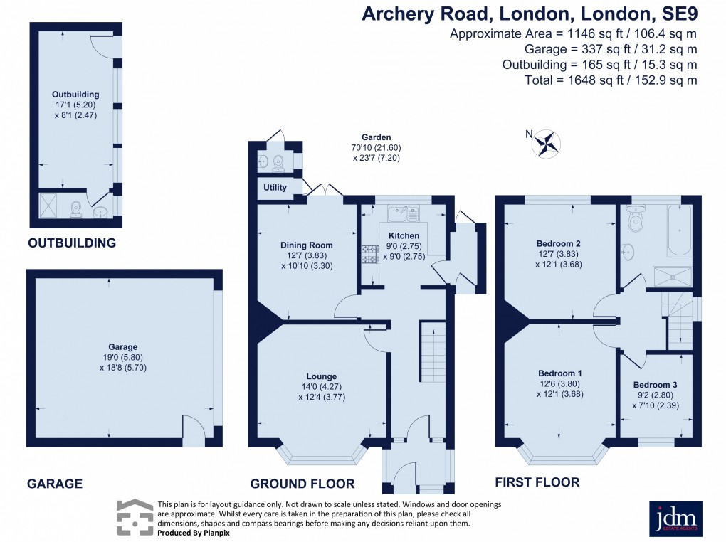 Floorplan for Archery Road, Eltham, London