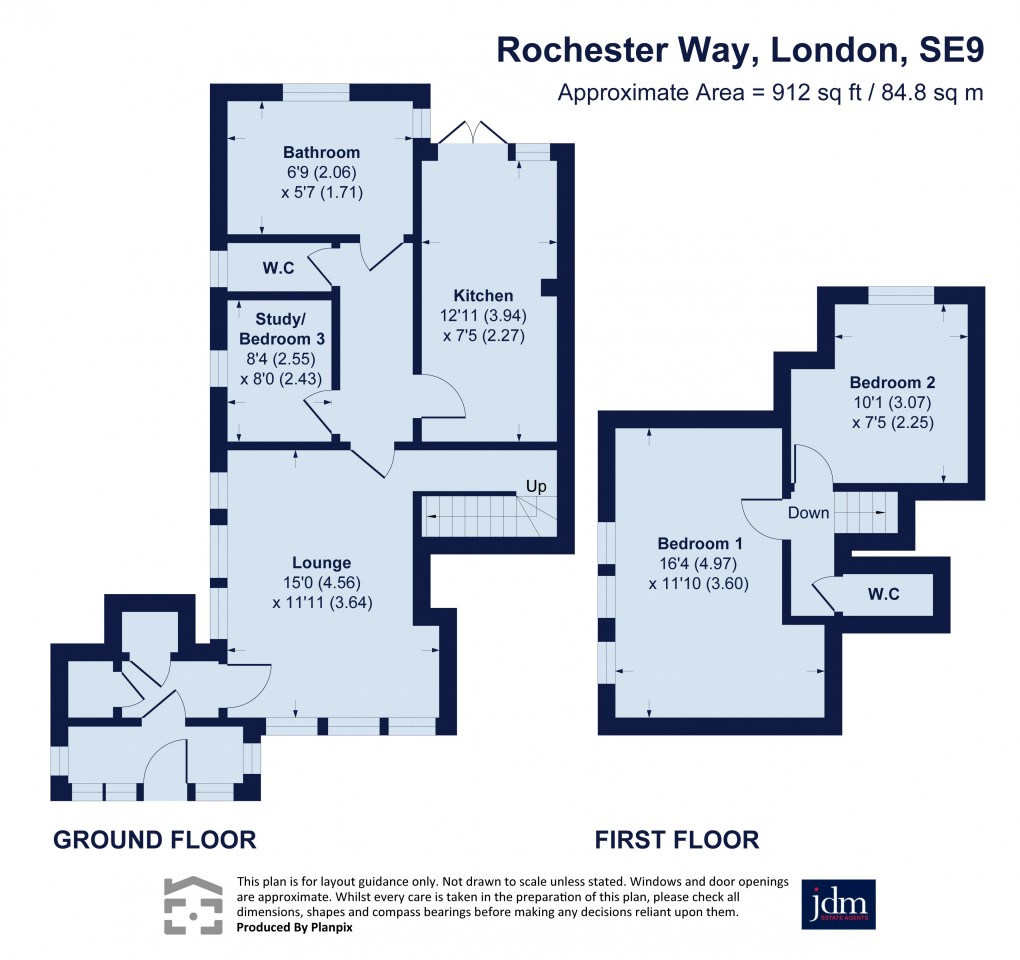 Floorplan for Rochester Way, Eltham, London