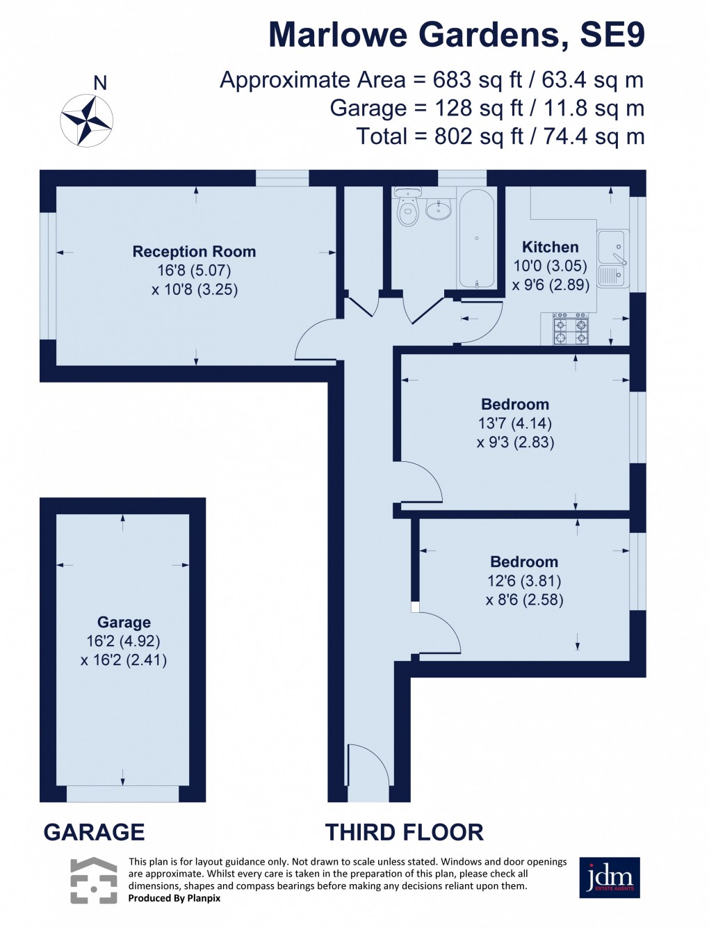 Floorplan for Marlowe Gardens, Eltham, London