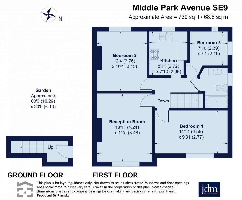 Floorplan for Middle Park Avenue, Eltham, London