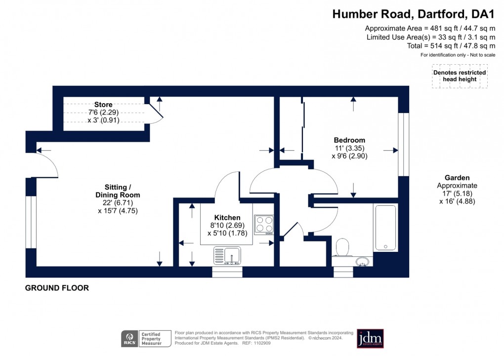 Floorplan for Humber Road, Dartford