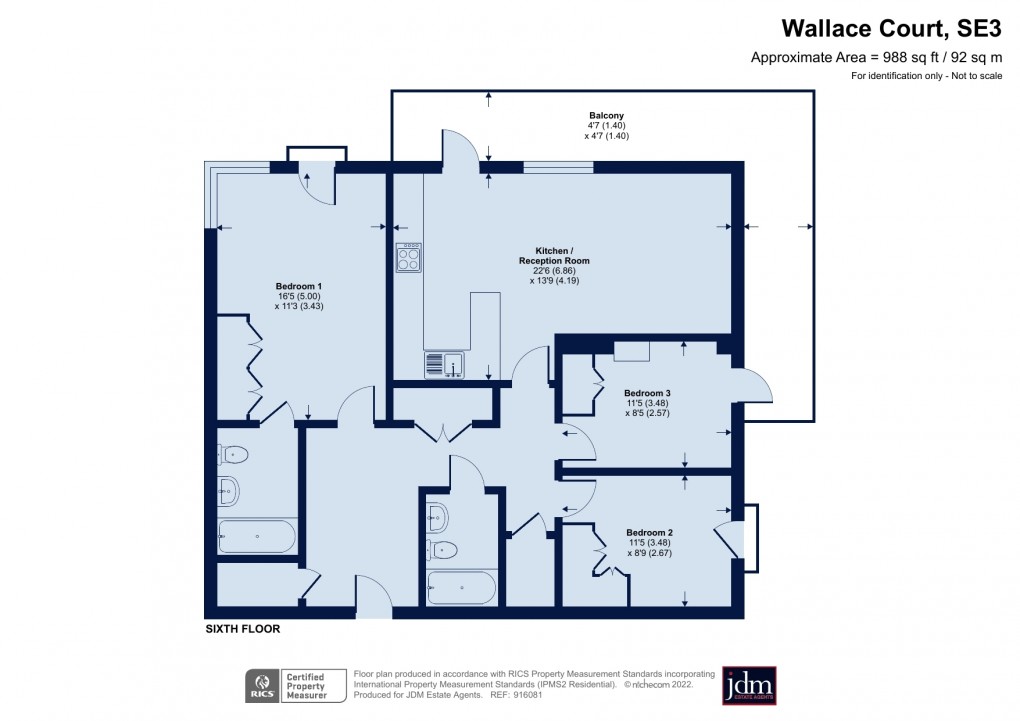 Floorplan for Tizzard Grove, Blackheath, London