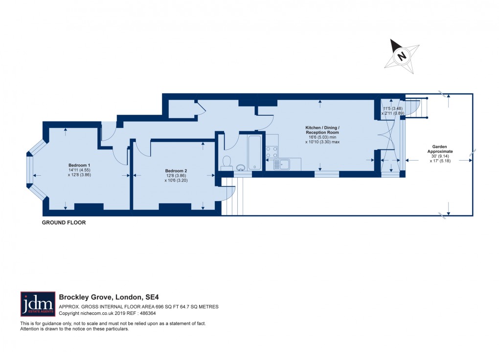 Floorplan for Brockley, London