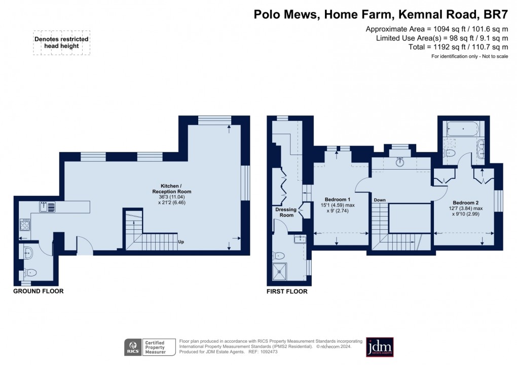Floorplan for Kemnal Road, Chislehurst, Kent