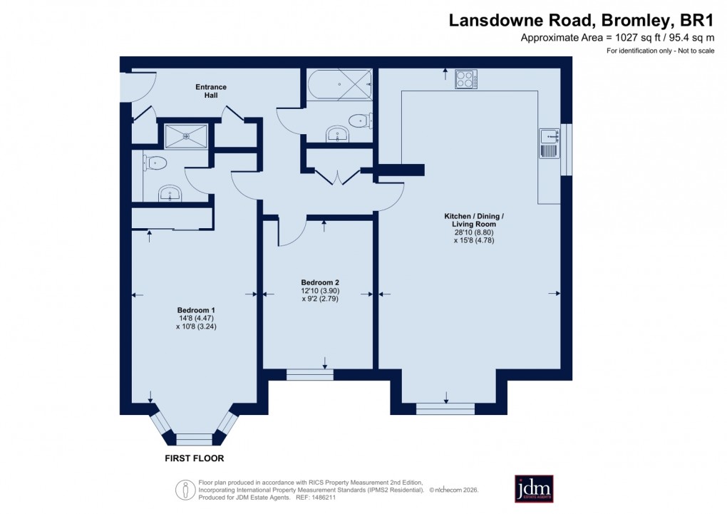 Floorplan for Lansdowne Road, Bromley, Kent