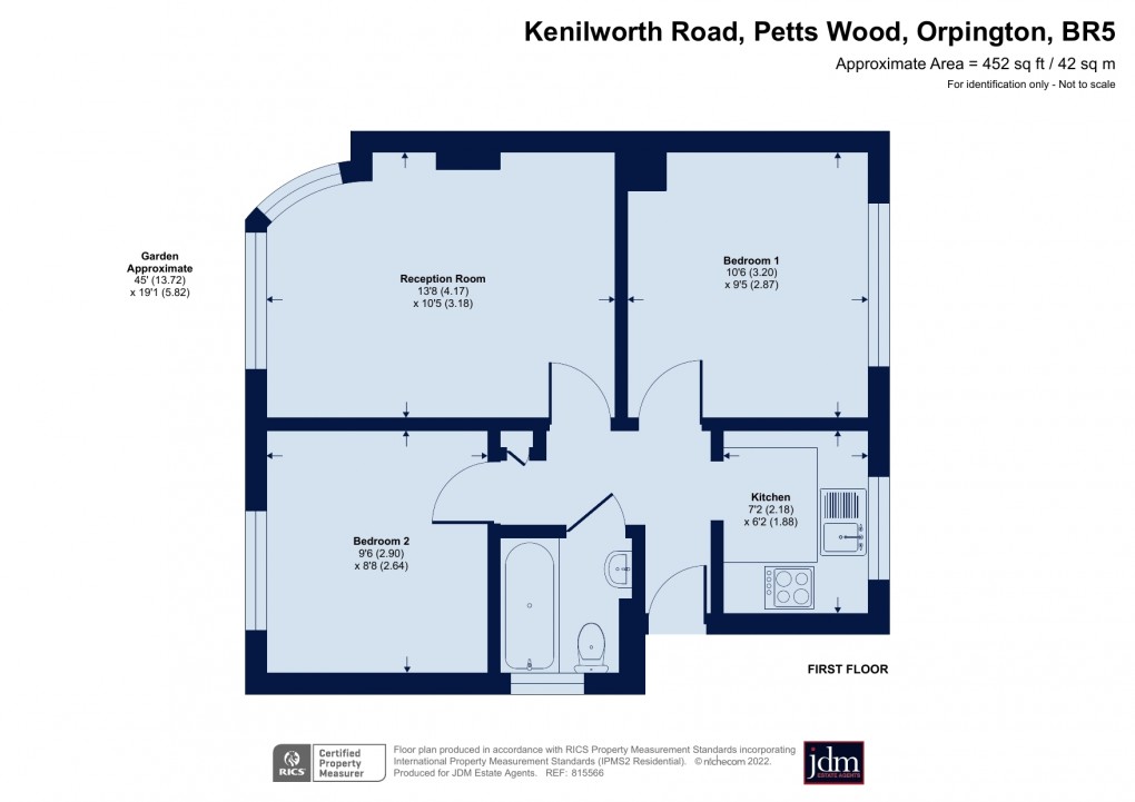 Floorplan for Kenilworth Road, Petts Wood, Kent