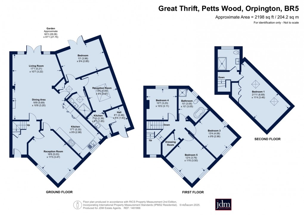 Floorplan for Petts Wood, Orpington