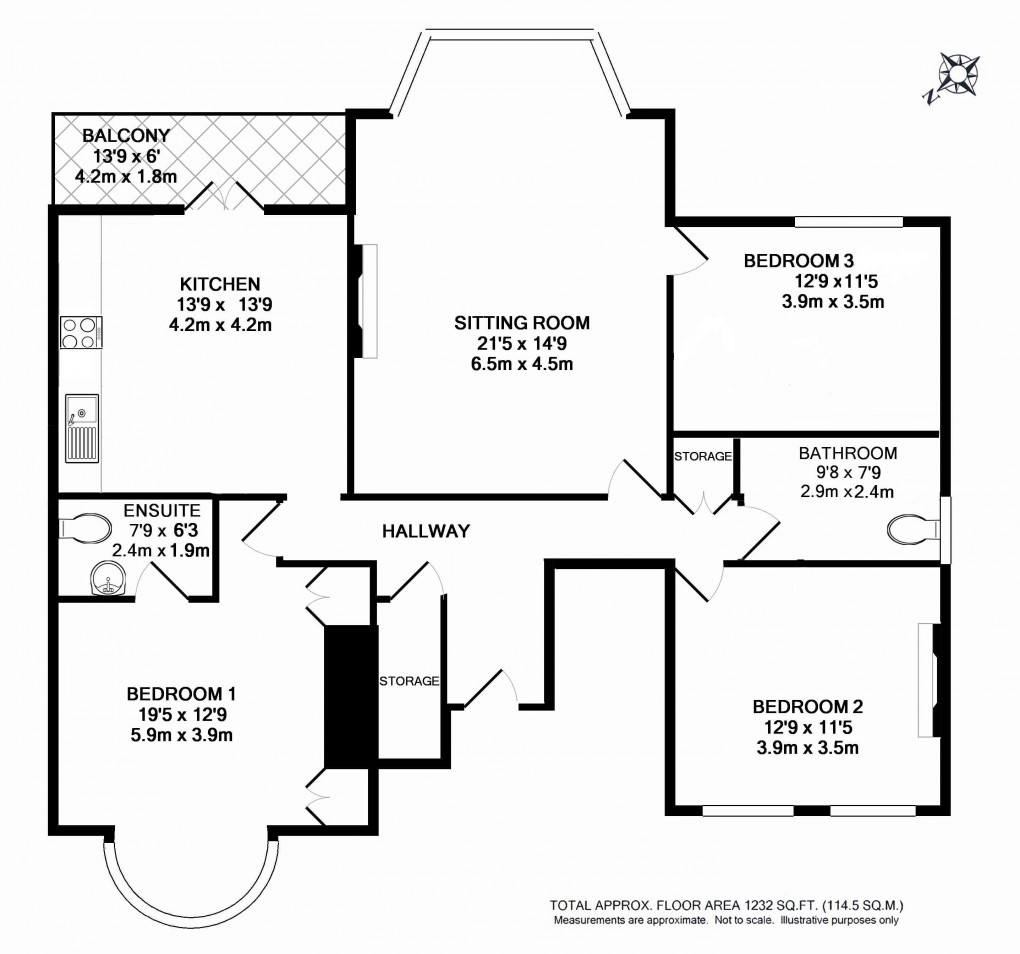 Floorplan for Garden Road, Bromley, Kent