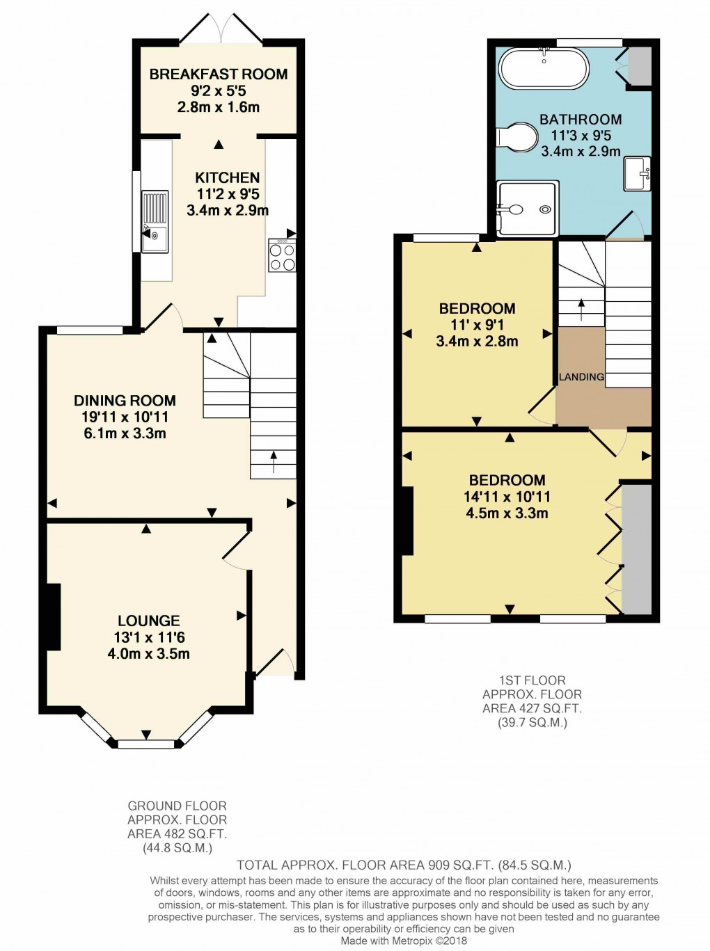Floorplan for Gladstone Road, Orpington