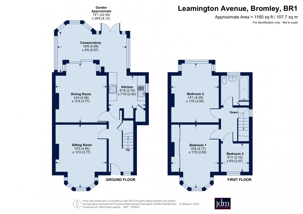 Floorplan for Leamington Avenue, Bromley