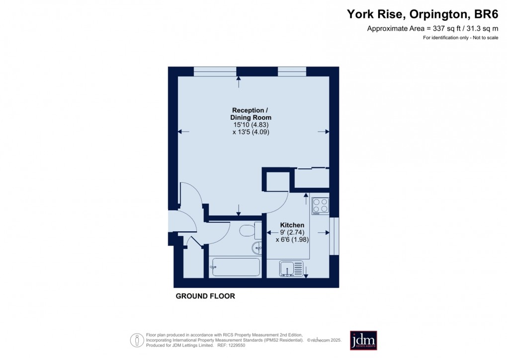 Floorplan for York Rise, Orpington, Kent