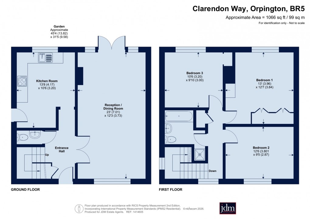 Floorplan for Clarendon Way, Orpington