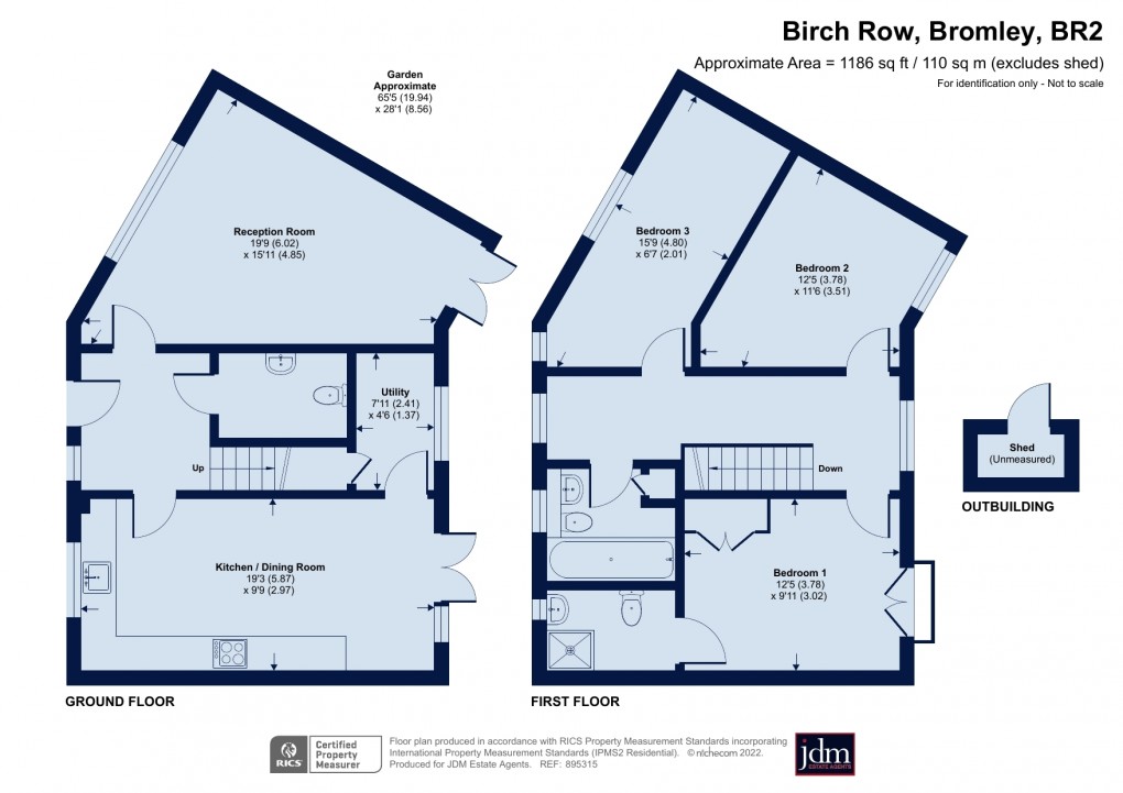 Floorplan for Birch Row, Bromley
