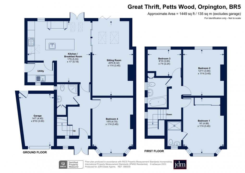 Floorplan for Petts Wood, Orpington