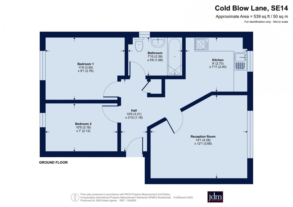Floorplan for Cold Blow Lane, New Cross, London