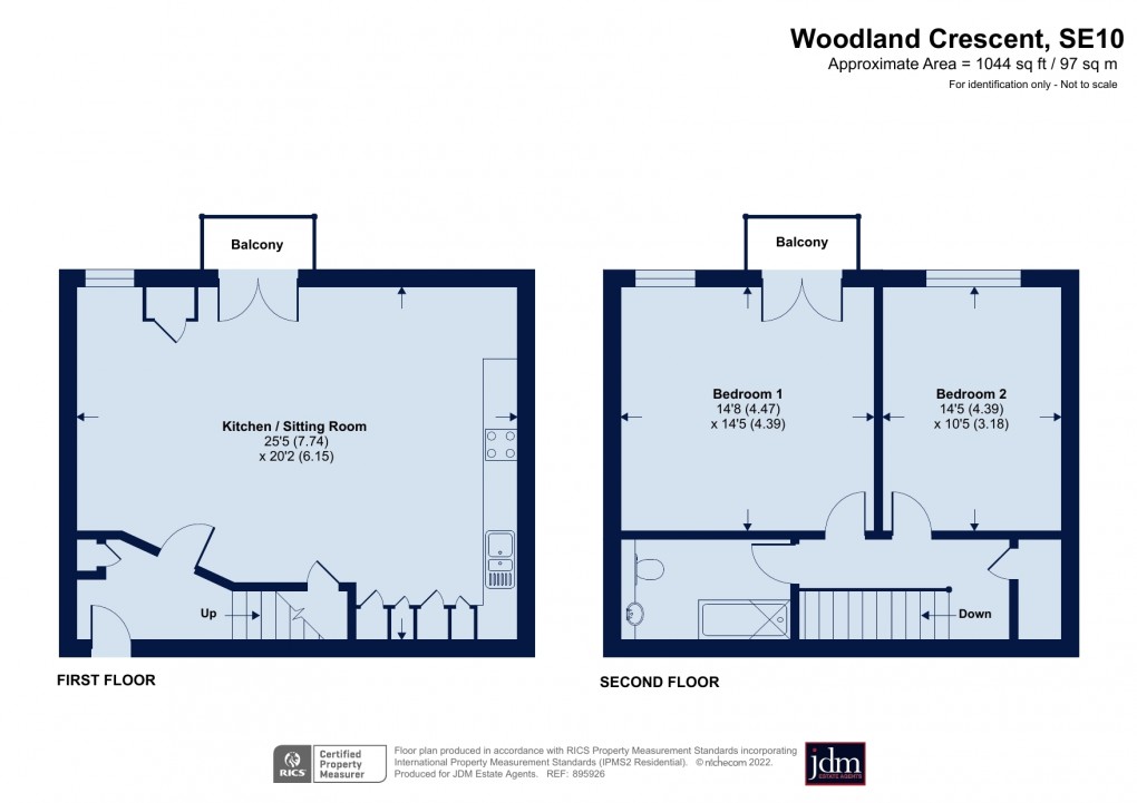 Floorplan for Woodland Crescent, 23 Woodland Crescent, London