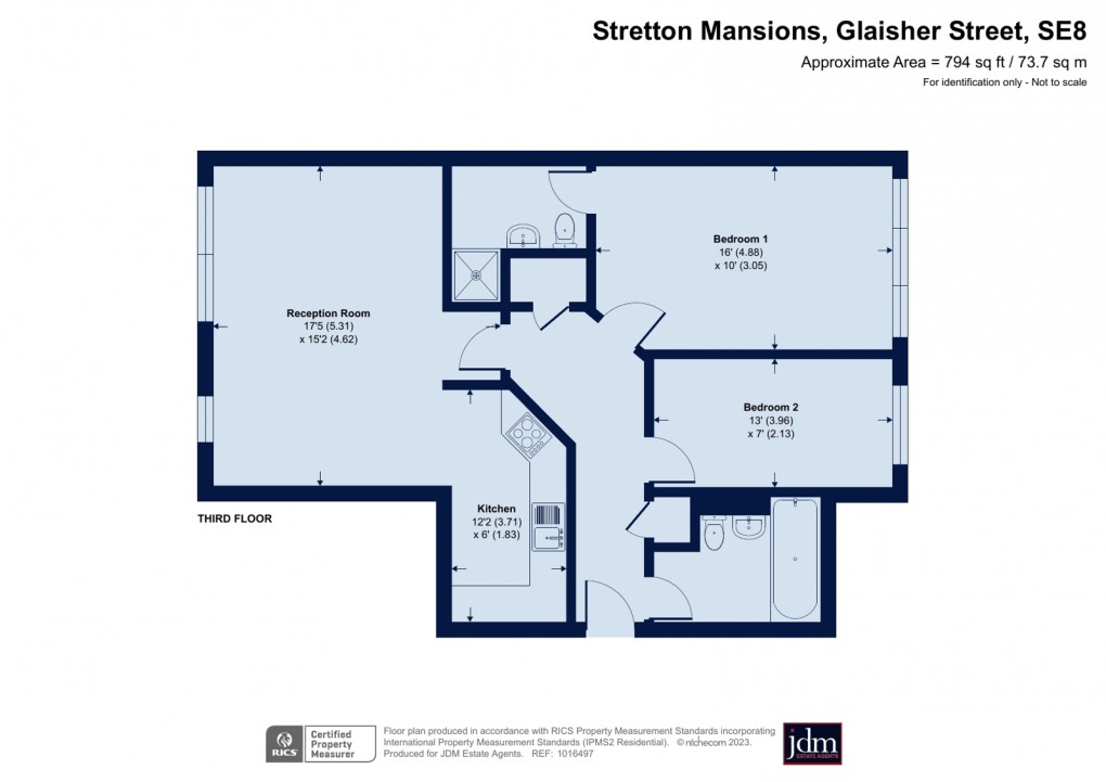 Floorplan for Glaisher Street, Deptford, London