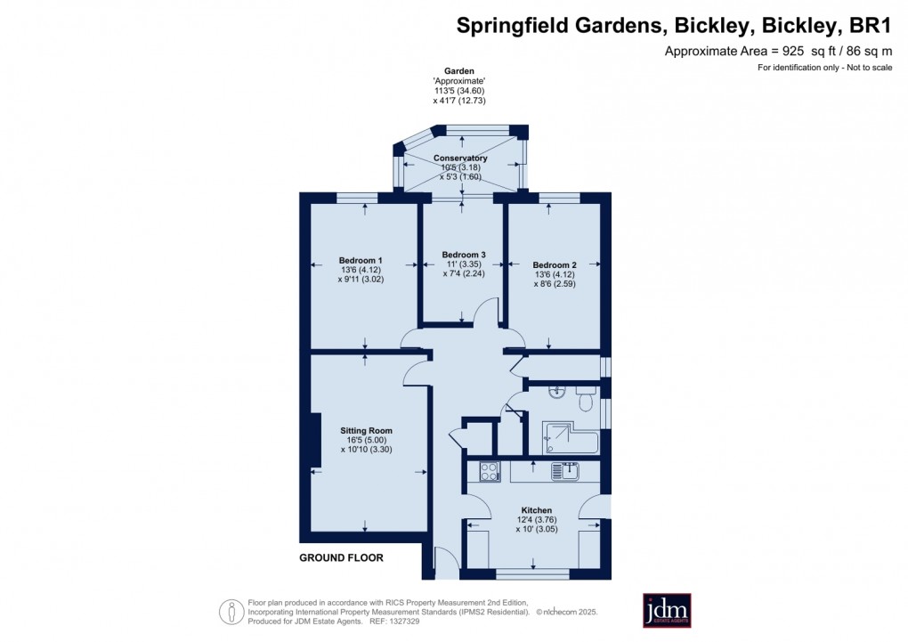 Floorplan for Bickley, Kent