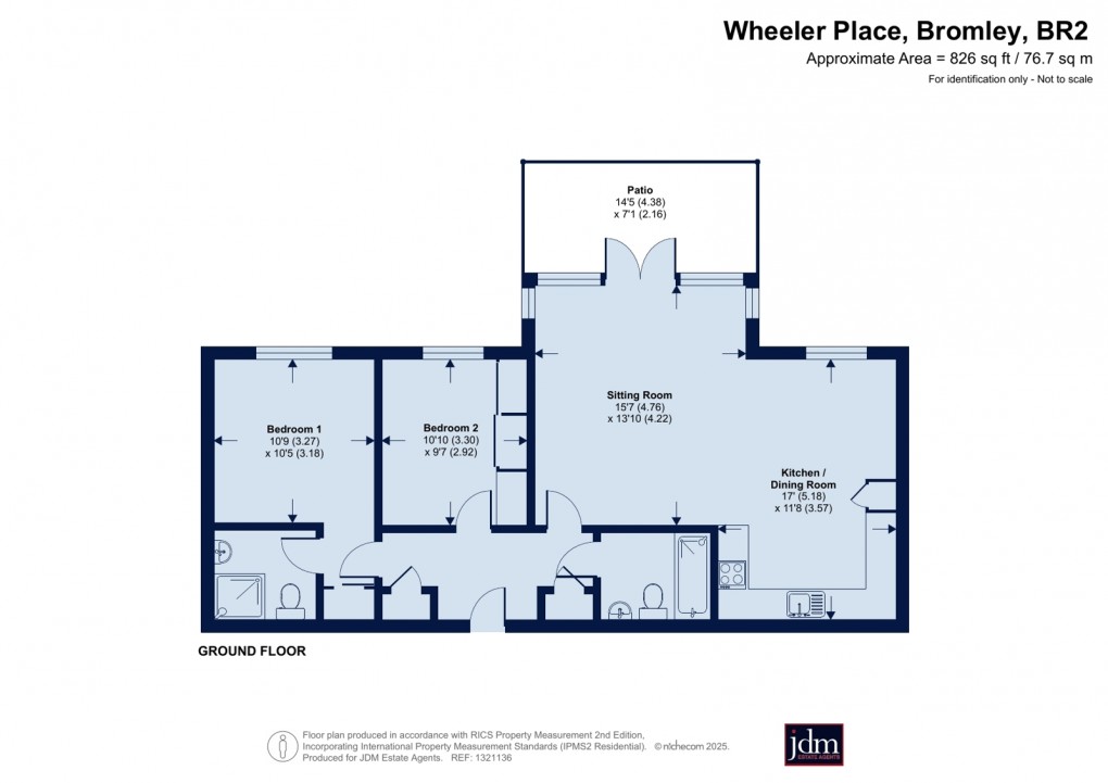 Floorplan for Wheeler Place, Bromley
