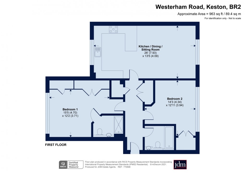 Floorplan for Westerham Road, Keston, Kent