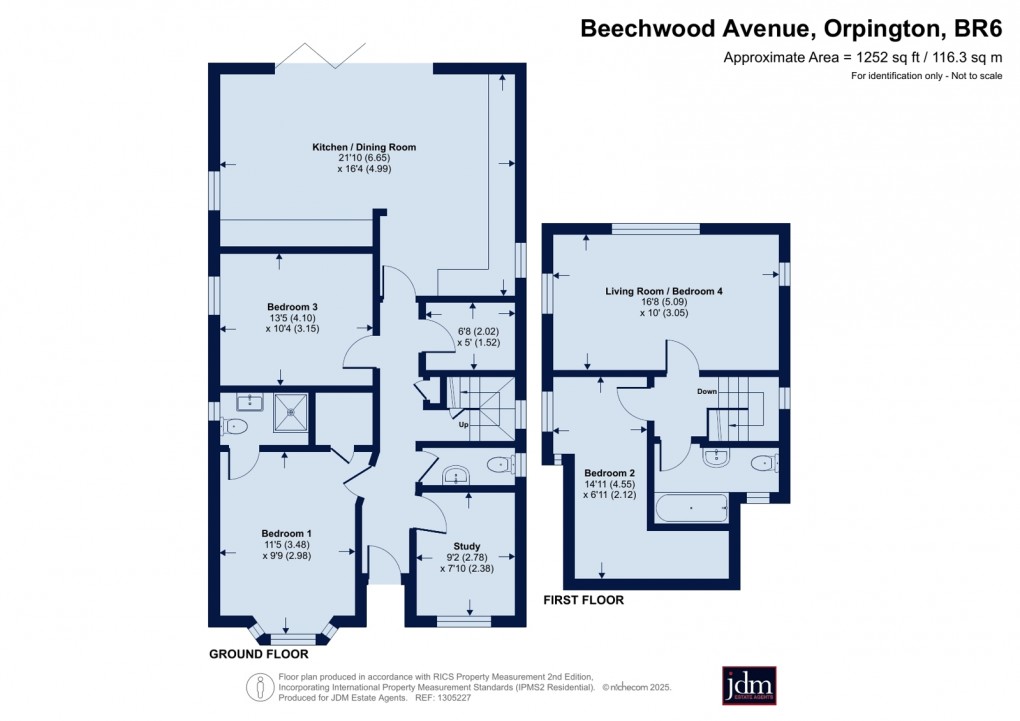 Floorplan for Beechwood Avenue, Orpington, Kent
