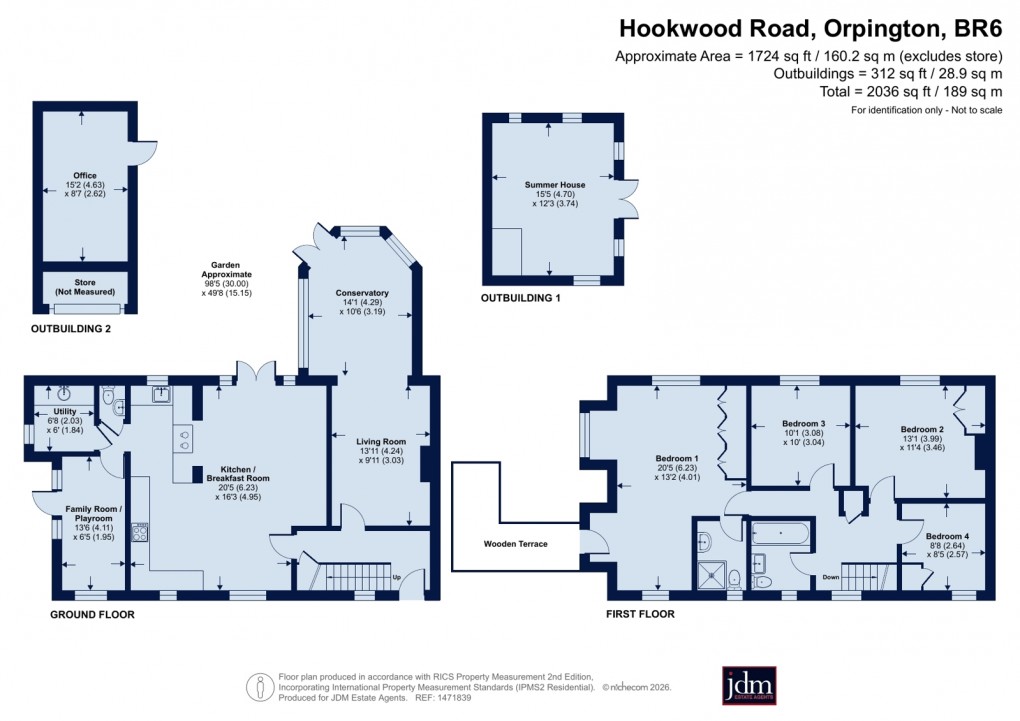 Floorplan for Pratts Bottom, Orpington, Kent