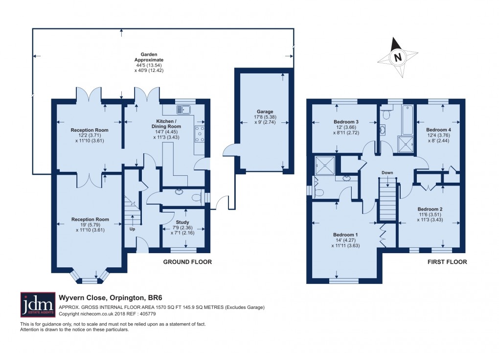 Floorplan for Wyvern Close, Orpington