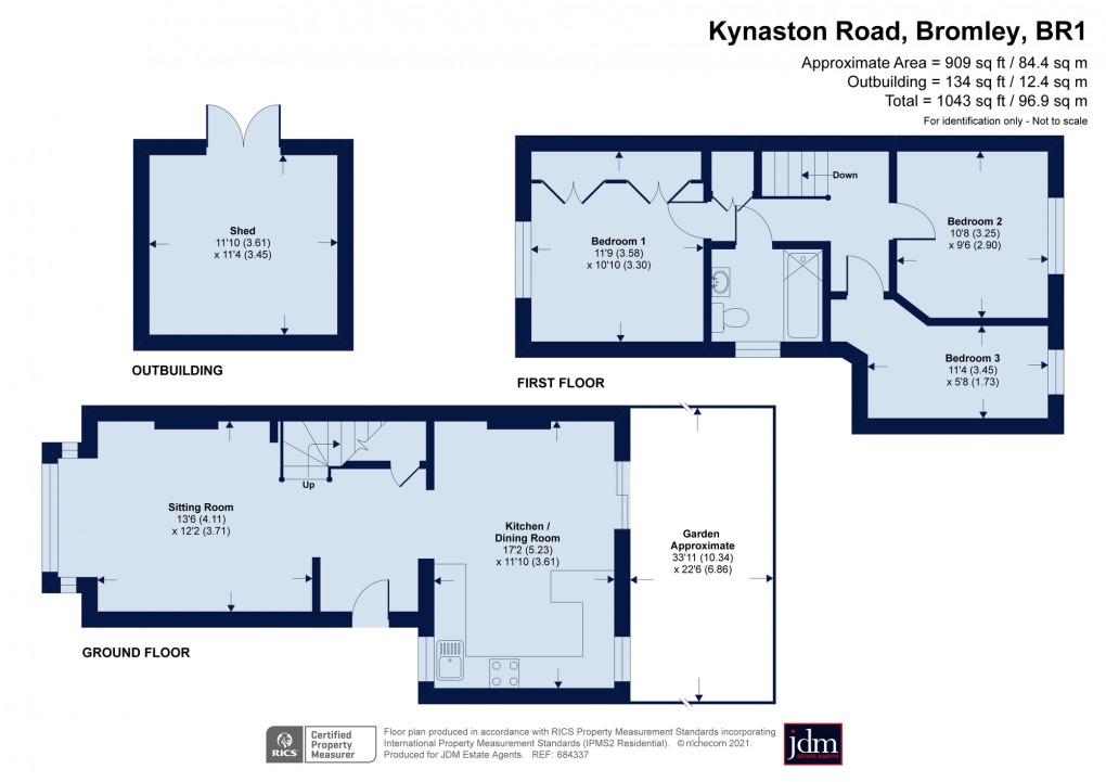 Floorplan for Kynaston Road, Bromley
