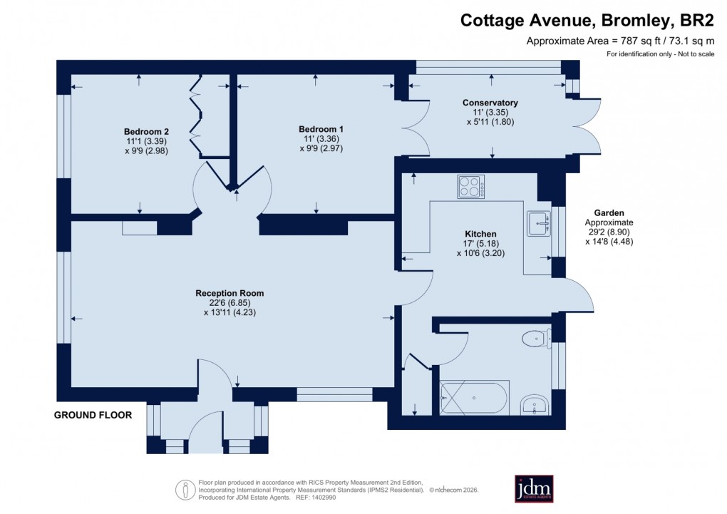 Floorplan for Cottage Avenue, Bromley, Kent