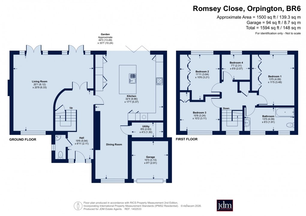 Floorplan for Farnborough, Orpington, Kent