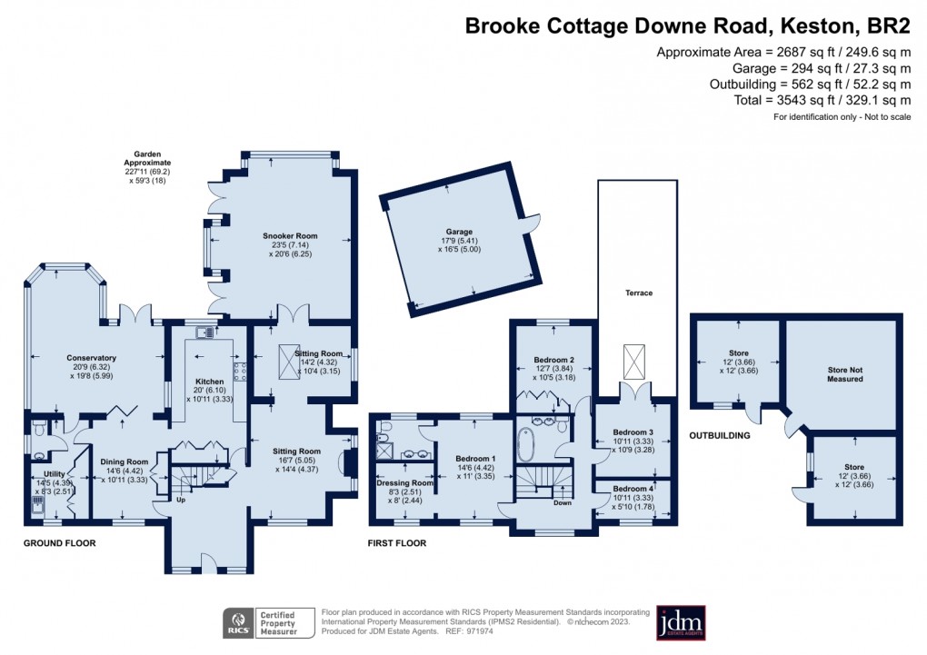 Floorplan for Downe Road, Keston, Kent
