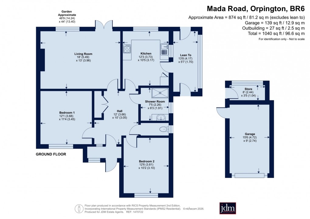Floorplan for Orpington, Kent