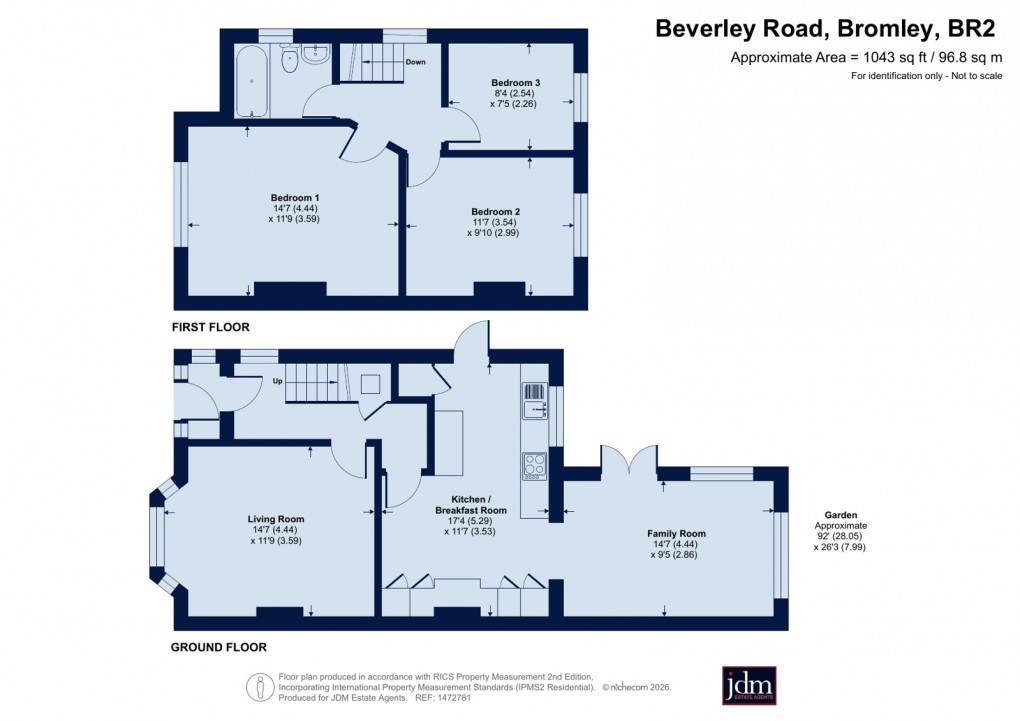 Floorplan for Bromley Common, Kent