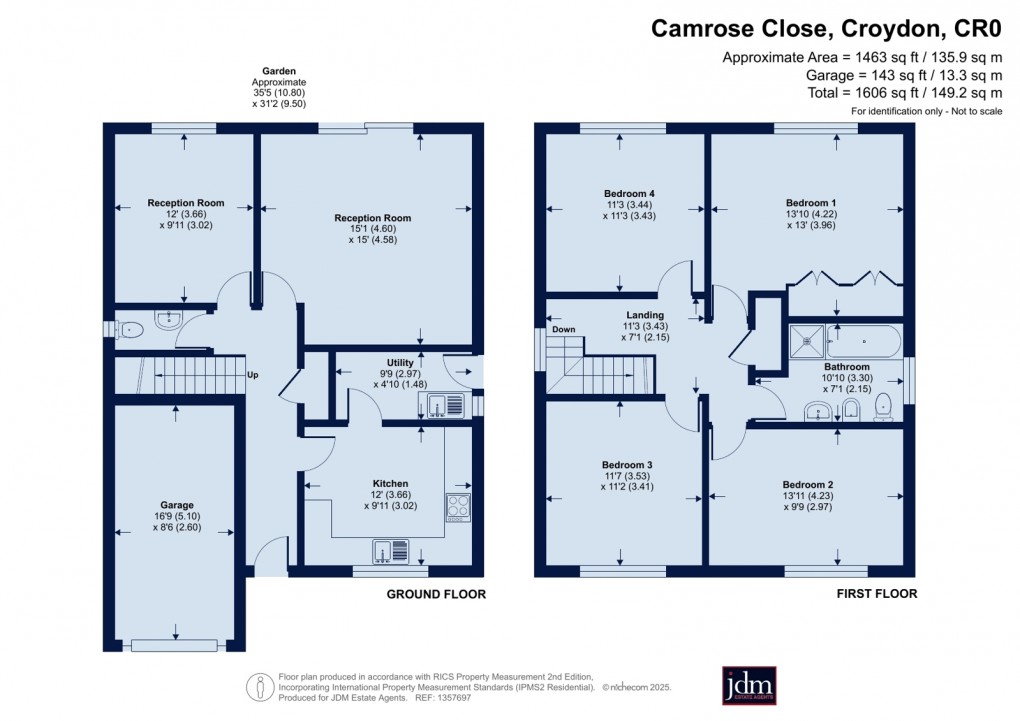 Floorplan for Croydon, Surrey