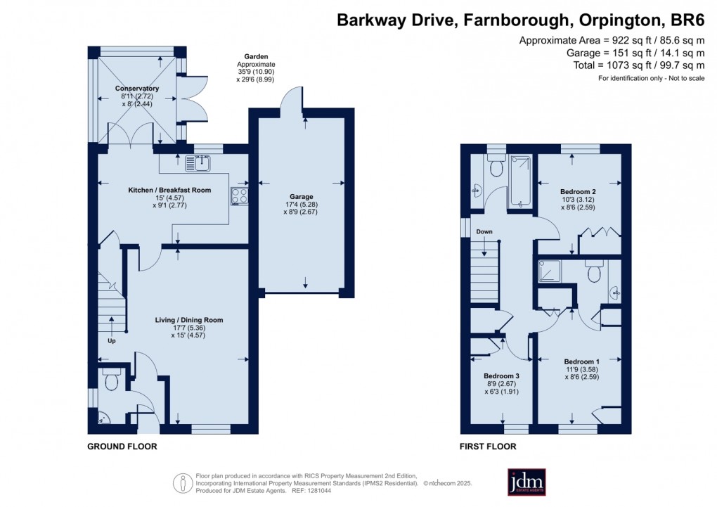 Floorplan for Farnborough, Orpington, Kent