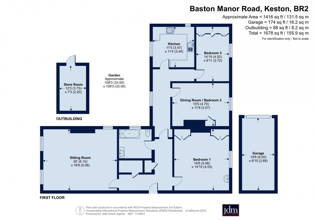 Floorplan for Keston, Kent