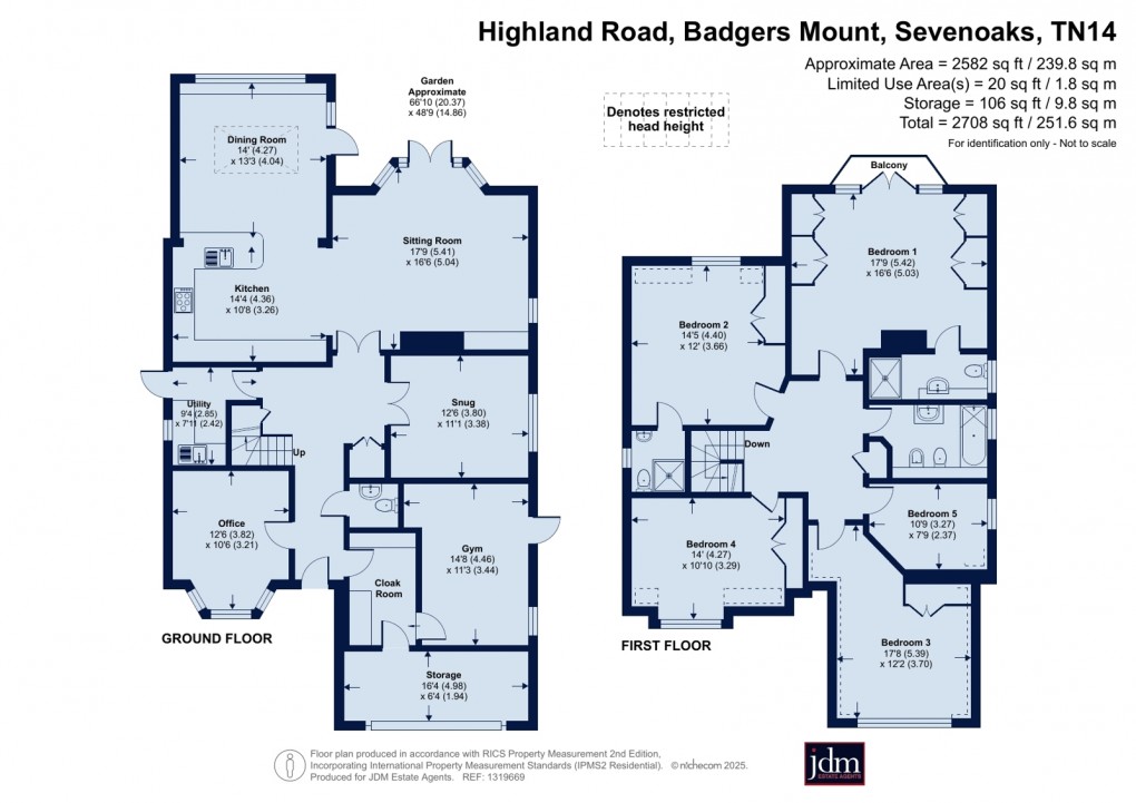 Floorplan for Badgers Mount, Sevenoaks, Kent