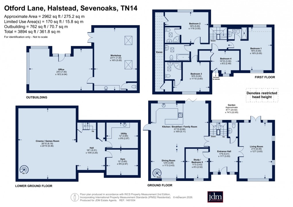 Floorplan for Halstead, Sevenoaks, Kent