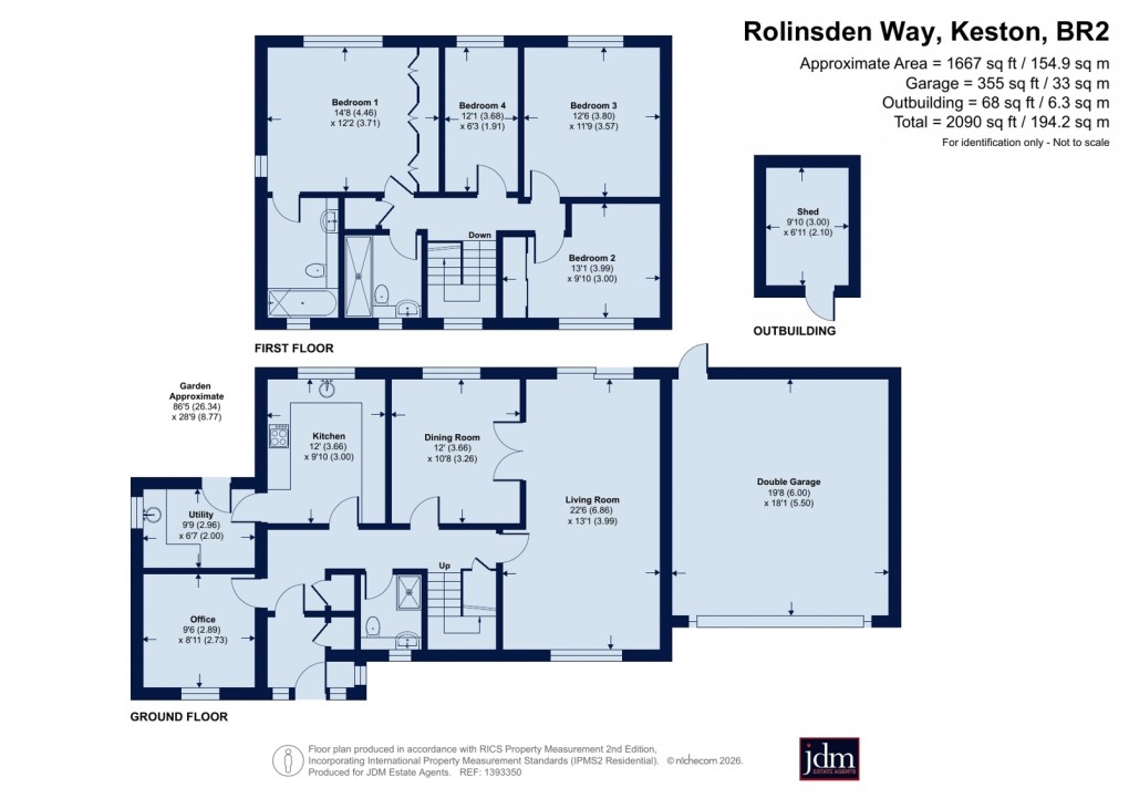 Floorplan for Keston, Kent