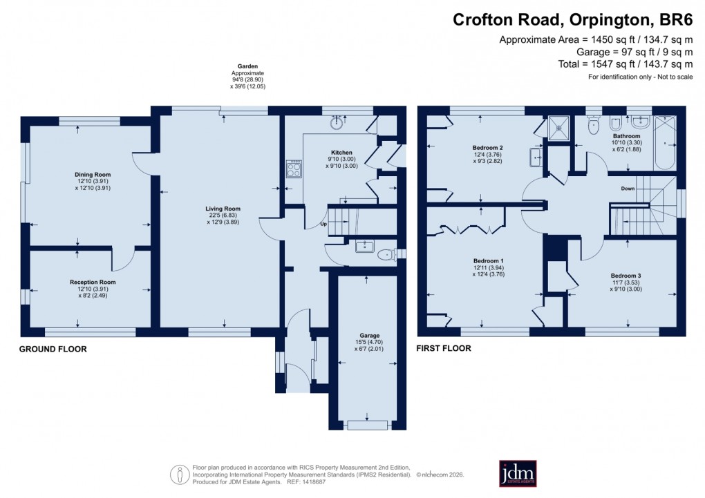 Floorplan for Orpington, Kent